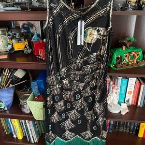 1920 peacock dress. Vintage inspired.